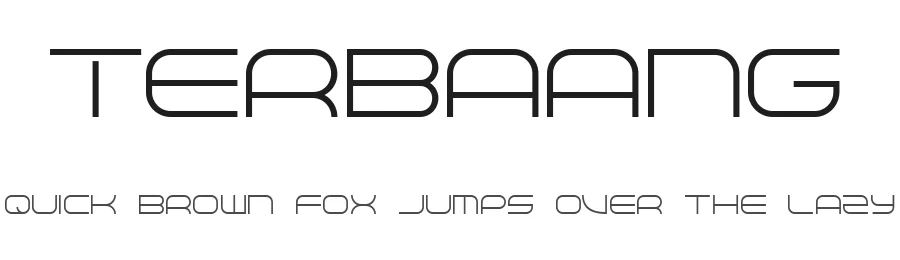 Terbaang by alexatype — Display Font