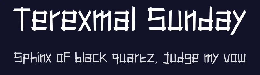 Terexmal Sunday by Limitype — Display Font — thumbnail 2