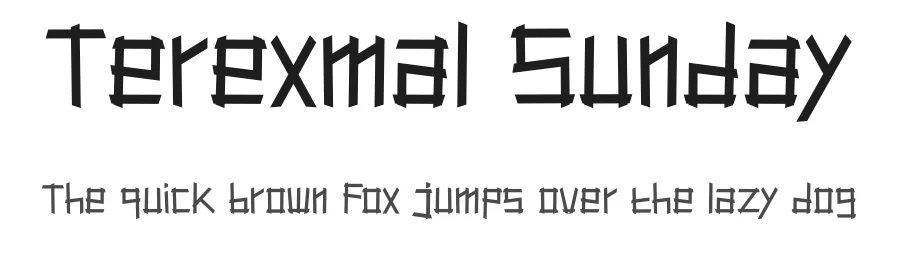 Terexmal Sunday by Limitype — Display Font