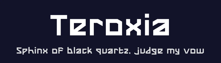 Teroxia by Muhammad Muammar — Display Font — thumbnail 2