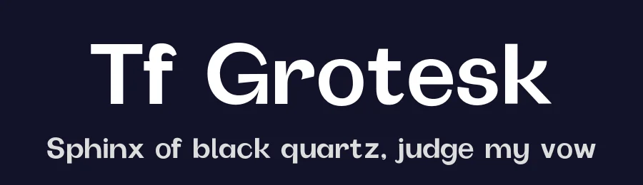 Tf Grotesk by Matilda Stein — Sans Serif Font — thumbnail 2