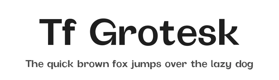 Tf Grotesk by Matilda Stein — Sans Serif Font