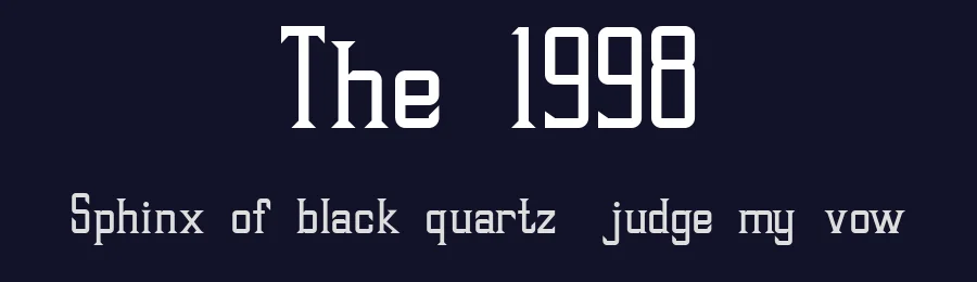 The 1998 — Serif Font — thumbnail 2