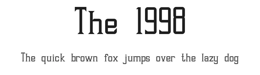 The 1998 — Serif Font