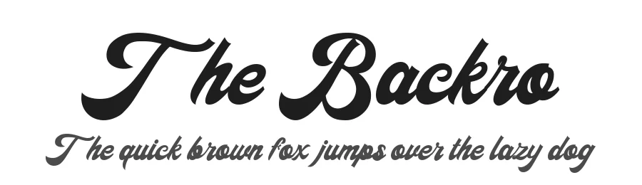 The Backro by Sealoung+Saiful Anwar — Script Handwritten Font