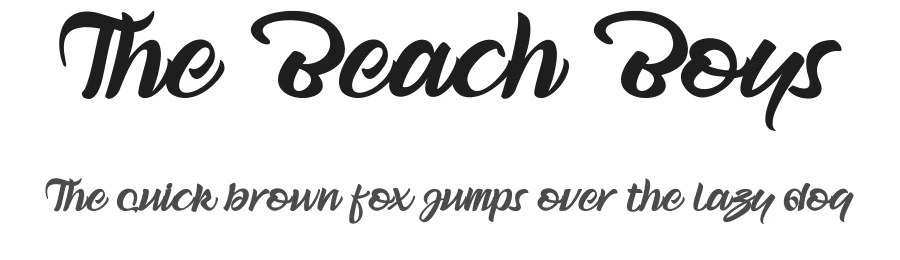 The Beach Boys by Creativework — Script Handwritten Font