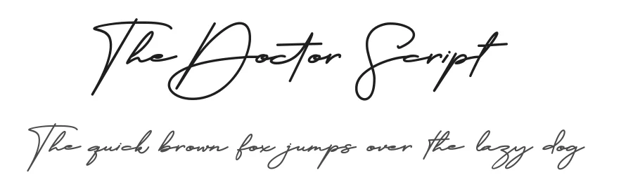 The Doctor Script by Putra Novembria Candra Kusuma — Script Handwritten Font