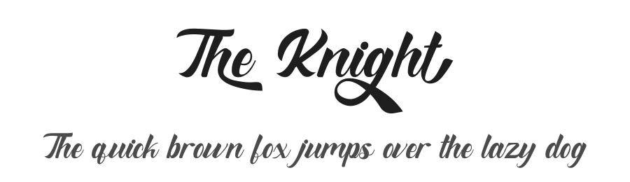 The Knight by Putra Novembria Candra Kusuma — Script Handwritten Font