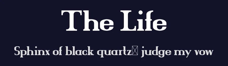 The Life — Slab Serif Font — thumbnail 2