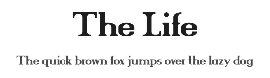 The Life — Slab Serif Font