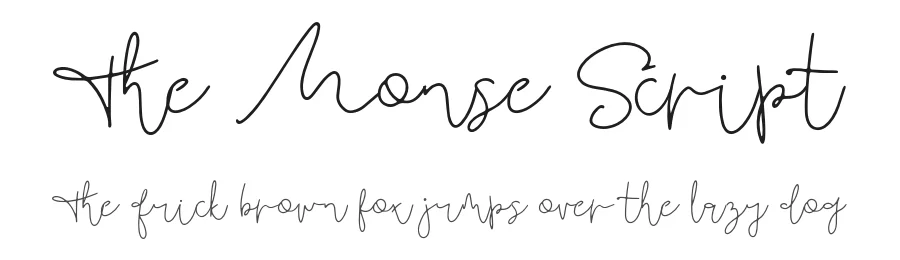 The Monse Script β Script Handwritten Font