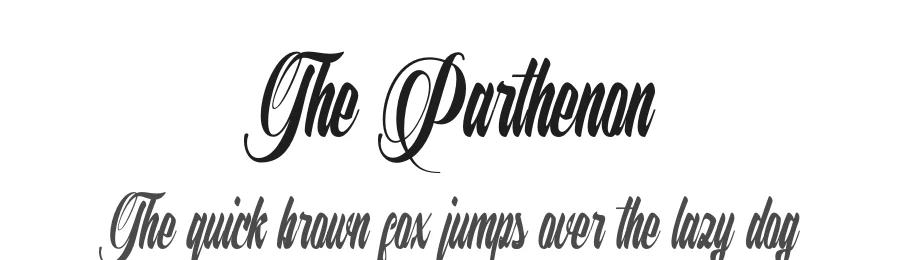 The Parthenon — Script Handwritten Font