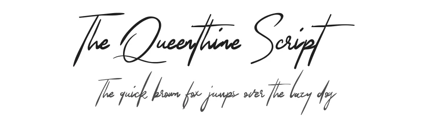 The Queenthine Script by David Kasidi — Script Handwritten Font