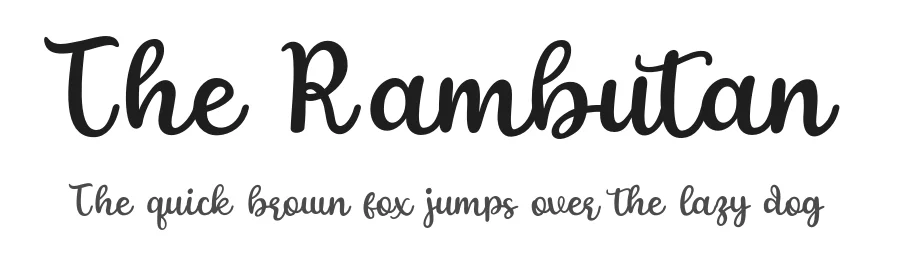 The Rambutan by Alif Nuryasin — Script Handwritten Font