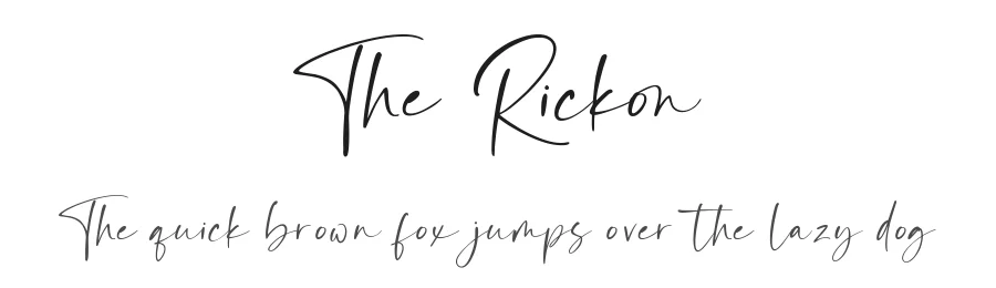 The Rickon — Script Handwritten Font