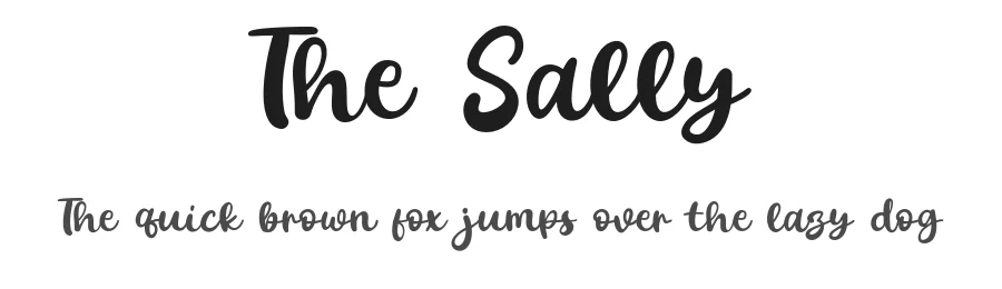 The Sally by Khurasan — Script Handwritten Font