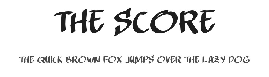 The Score by AHMAD FASHIHULLISAN — Script Handwritten Font