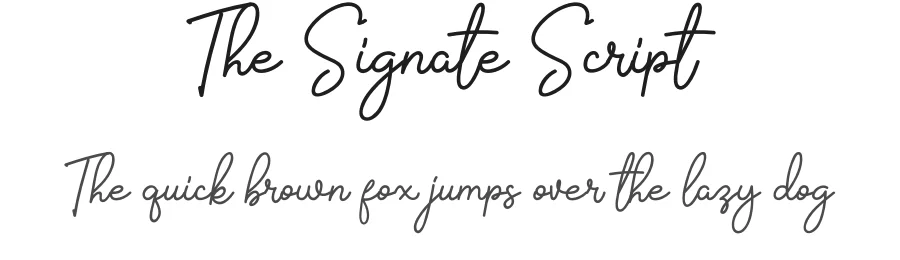 The Signate Script — Script Handwritten Font