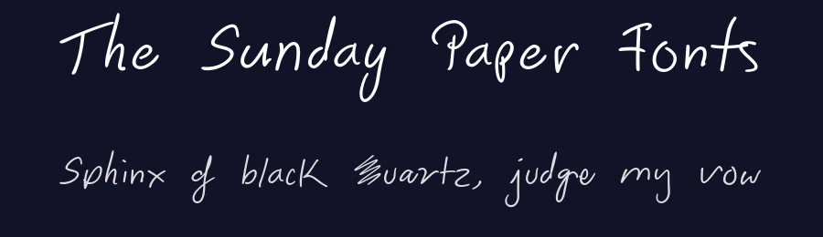 The Sunday Paper Fonts — Script Handwritten Font — thumbnail 2