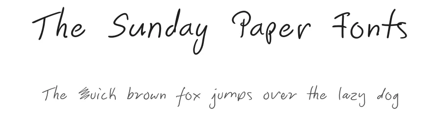 The Sunday Paper Fonts — Script Handwritten Font