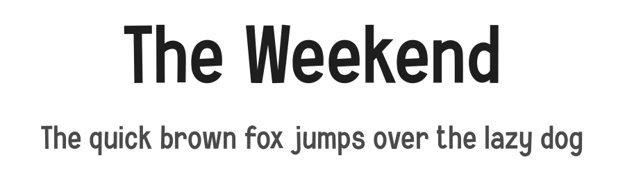 The Weekend by Mitya Vilson — Sans Serif Font