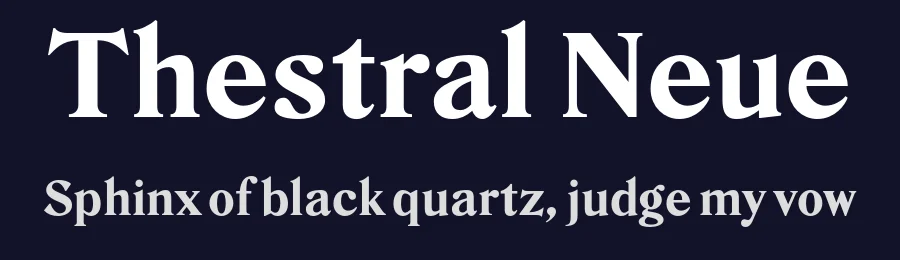 Thestral Neue by Pauline Maréchal — Serif Font — thumbnail 2