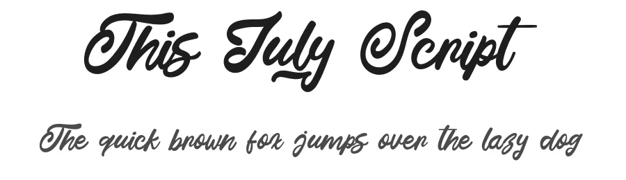 This July Script by Khurasan — Script Handwritten Font