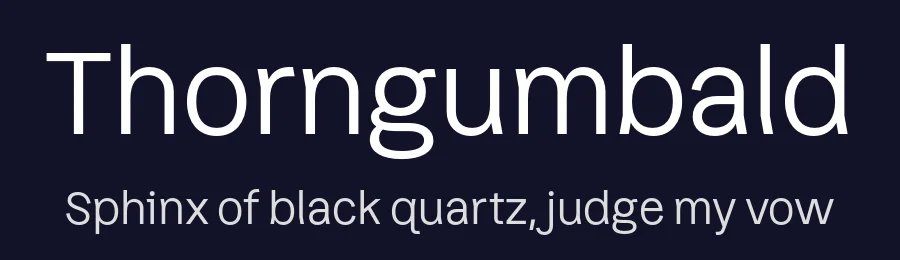 Thorngumbald — Sans Serif Font — thumbnail 2