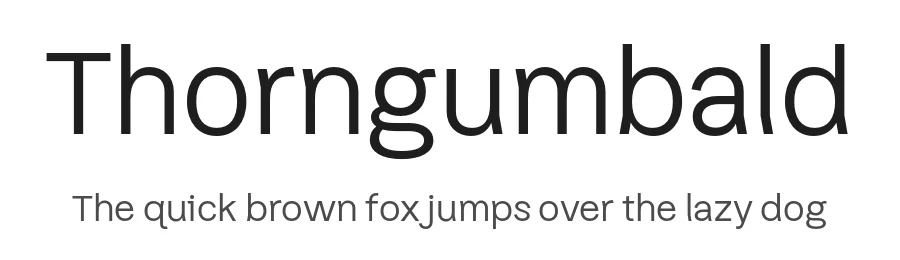 Thorngumbald — Sans Serif Font