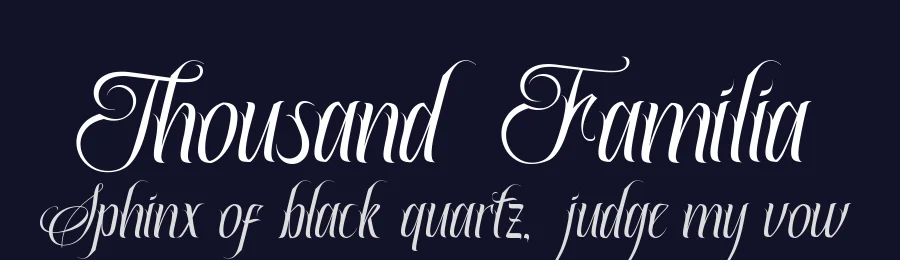 Thousand Familia by I Kadek Paniawan — Script Handwritten Font — thumbnail 2