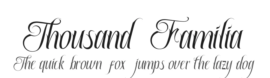 Thousand Familia by I Kadek Paniawan — Script Handwritten Font