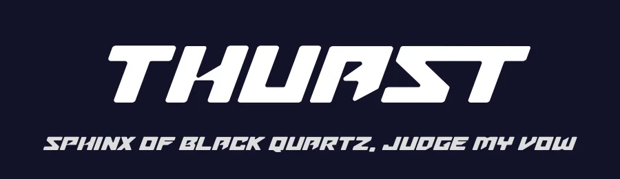 Thuast by Glyphstyle — Display Font — thumbnail 2