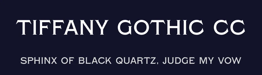 Tiffany Gothic CC by indestructible type* — Serif Font — thumbnail 2