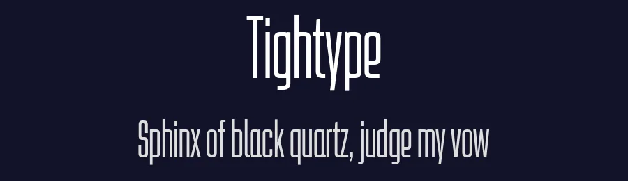 Tightype by Fernando Haro — Display Font — thumbnail 2