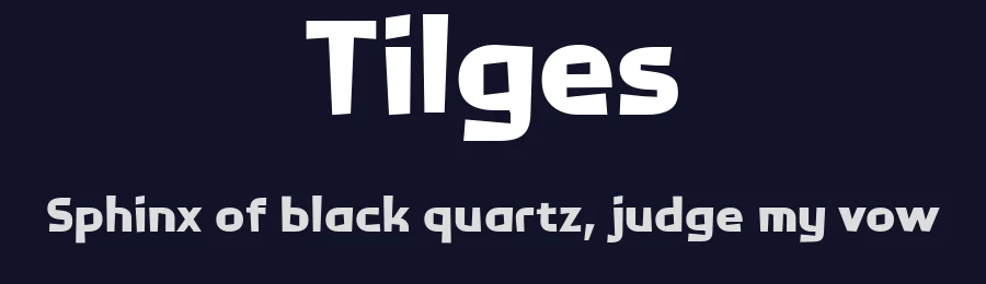 Tilges by Drizy Studio — Display Font — thumbnail 2