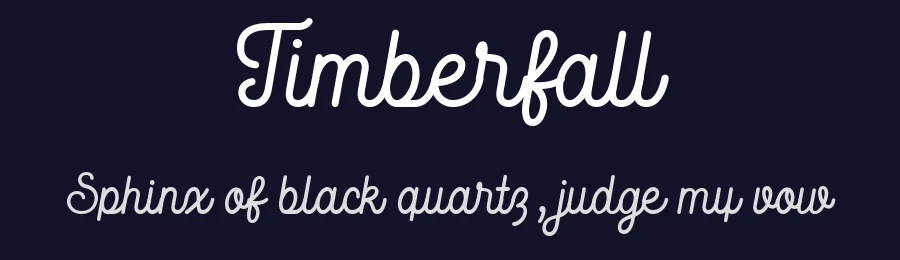 Timberfall by Aron Farsang — Script Handwritten Font — thumbnail 2