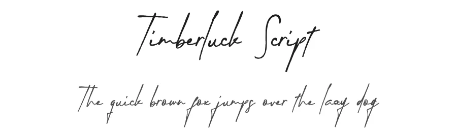 Timberluck Script — Script Handwritten Font