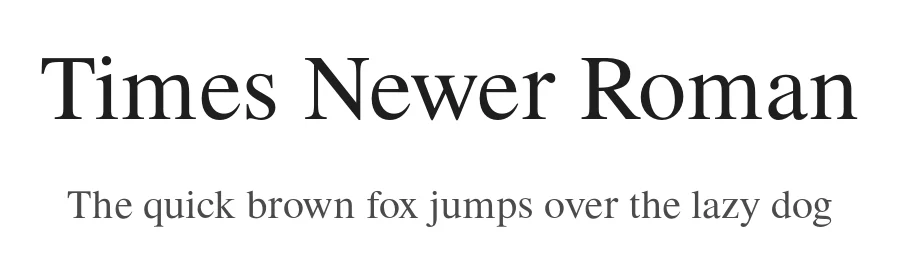 Times Newer Roman by MSCHF — Serif Font