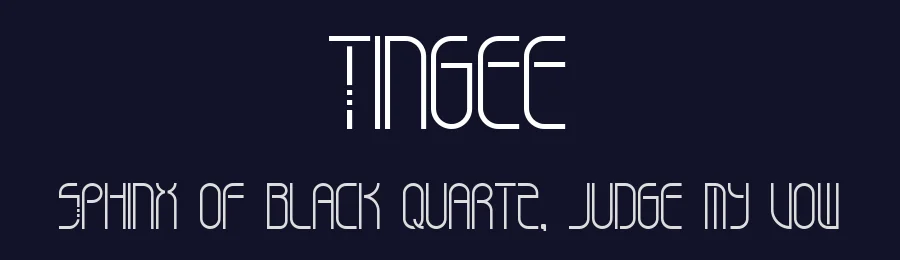 Tingee by alexatype — Display Font — thumbnail 2