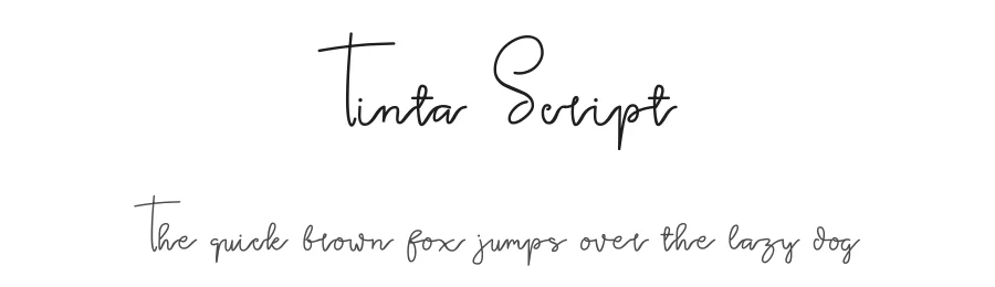 Tinta Script — Script Handwritten Font