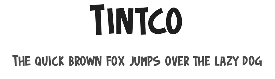 Tintco by namilurihas — Display Font