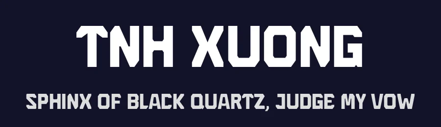 TNH Xuong by Truong Nguyen Huy — Display Font — thumbnail 2