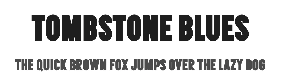 Tombstone Blues by ENSEMBLE β Sans Serif Font