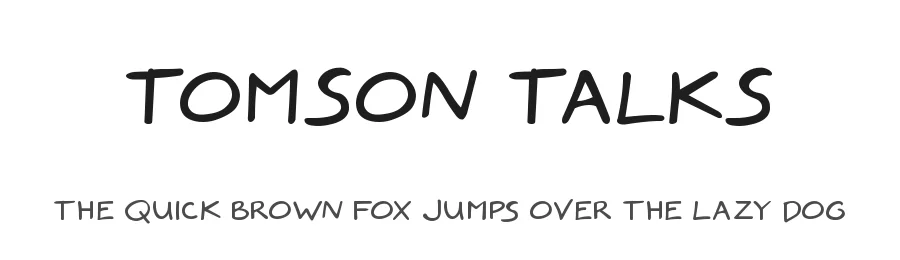 Tomson Talks — Script Handwritten Font
