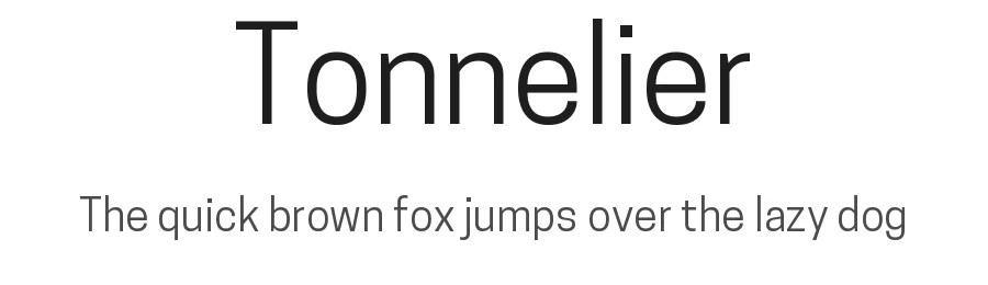 Tonnelier by Village Type and Design LLC — Sans Serif Font