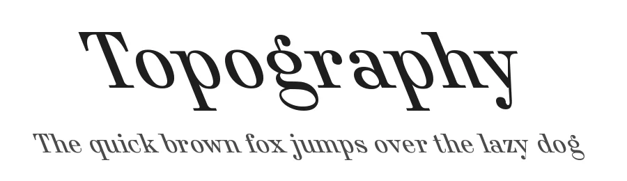 Topography by Jens Kutilek — Serif Font