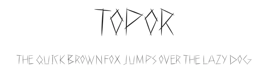 Topor by Stanislav Podoba β Script Handwritten Font
