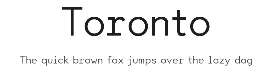 Toronto — Sans Serif Font