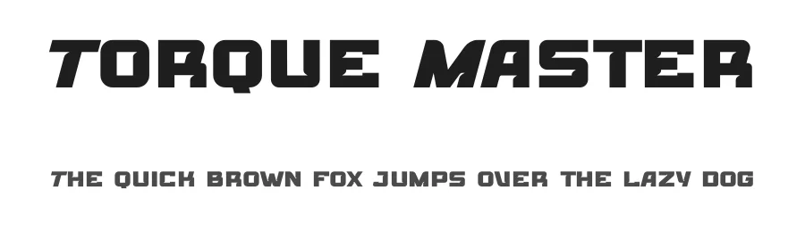 Torque Master by PINISIART TEAM — Display Font