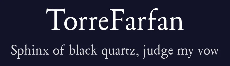 TorreFarfan by Estefania Gonzalez Sanchez — Serif Font — thumbnail 2